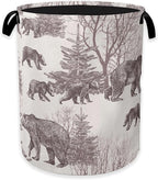 Forest Bear Laundry Hamper, Vintage Animal Clothes Hamper by Unknown
