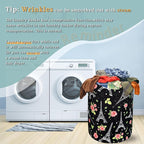 Retro Eiffel Tower Laundry Hamper Rose Flower Colorful Laundry Basket - Image 6