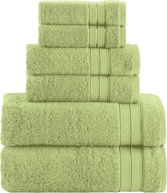 Elegant Comfort Luxury 6-Piece Towel Set, Premium Soft 100% Turkish Cotton by ELEGANTCOMFORT