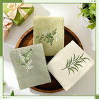 Eucalyptus Leaves Hand Towels Farmhouse Green Bathroom Decor 14x29 Inch - Image 6