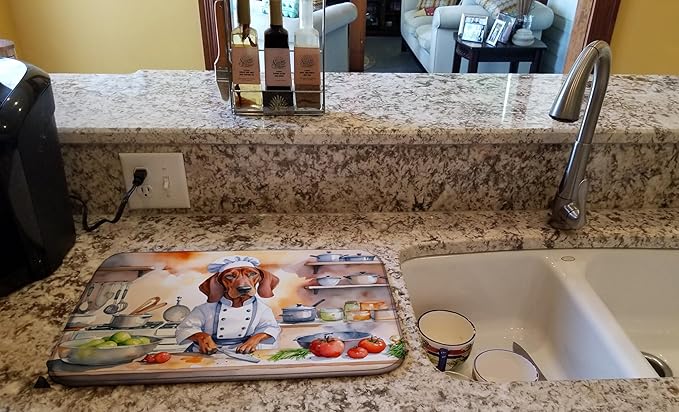 Caroline's Treasures DAC6314DDM Redbone Coonhound The Chef Dish Drying Mat - Image 2