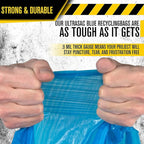 Ultrasac Blue Recycling Bags 33 Gallon 0.9 MIL, 33.5" x 38" - Image 4