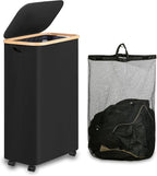 75L Slim Laundry Hamper with Wheels, Clothes Hamper by iEGrow