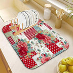 Dish Drying Mat for Kitchen Counter 16x18 Inch, Super Absorbent Dish Drainer Mat - Image 2