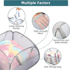 Collapsible Laundry Baskets, 90L Large Foldable Laundry Basket, Durable Mesh - Image 5