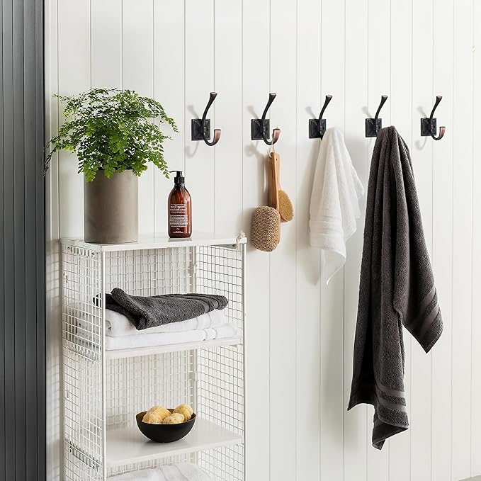khtumeware Wall Hooks, 3 Pack Coat Hooks Hardware Towel Hooks - Image 3