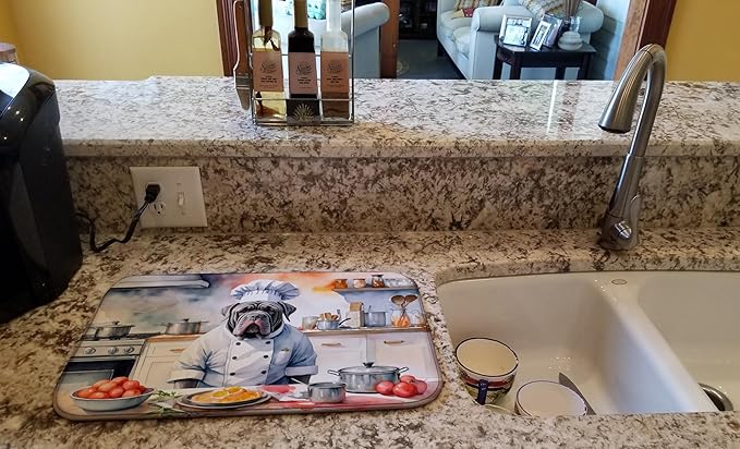 Caroline's Treasures DAC6287DDM Neapolitan Mastiff The Chef Dish Drying Mat - Image 2