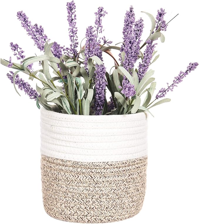 2pack Small Hanging Basket-Cotton Rope Wall Basket - Image 3