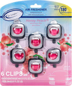 Air Jungles Honey Peach Scent Car Air Freshener Vent Clip, Natural Essential by AirJungles