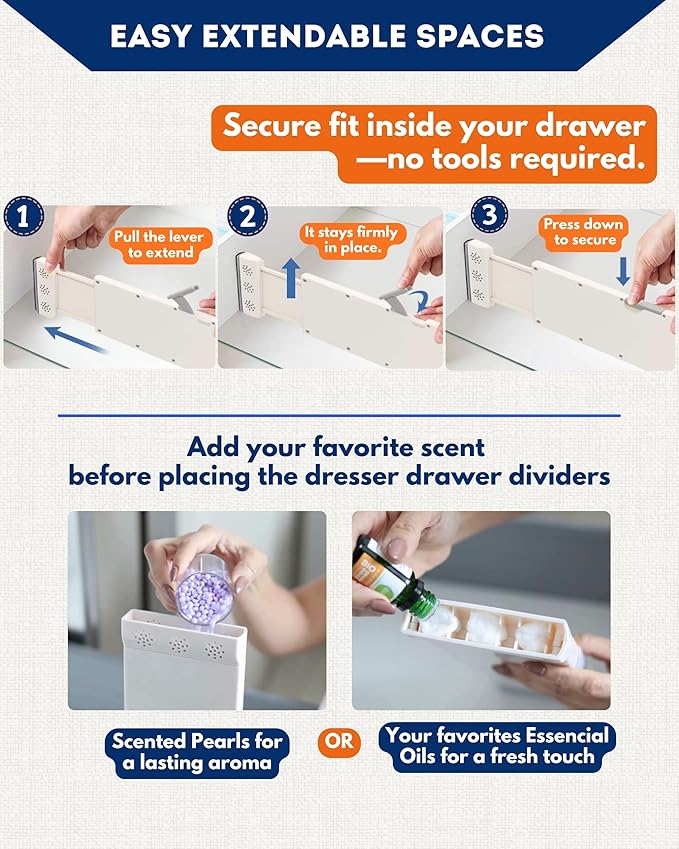 4 Pack Adjustable Drawer Dividers - Image 5