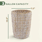 2-Pack White Wicker Trash Cans - Image 6