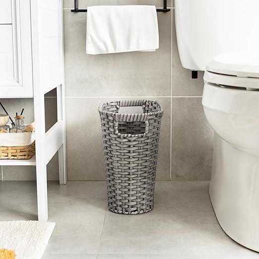 GRANNY SAYS Wicker Bathroom Trash Can, Wicker Waste Basket - Image 4