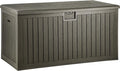 YITAHOME XXL 230 Gallon Large Deck Box,Outdoor Storage for Patio Furniture Cushions,Garden Tools with Flexible Divider,Waterproof,Lockable (Light Brown) by YITAHOME