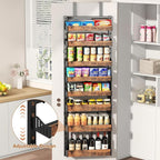 8-Tier Over The Door Pantry Organizer, Heavy-Duty Metal Wall Mount or Hanging - Image 6