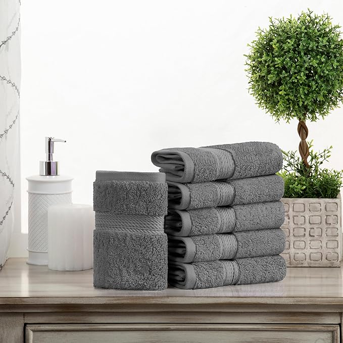 Superior Solid Egyptian Cotton Face Towel Set - Image 2