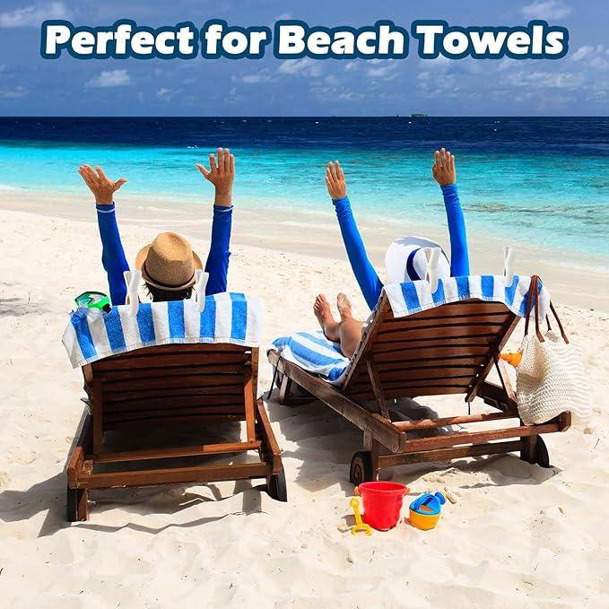 12 Pack Beach Towel Clips for Beach Chairs, Towel Clips for Chairs Cruise - Image 6