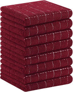Homaxy 100% Cotton Terry Kitchen Towels, Checkered Designed, Soft and Super by Homaxy