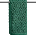 Artoid Mode 1 Pc Dark Green 3D Diamond Grid Jacquard Hand Towels by ArtoidMode