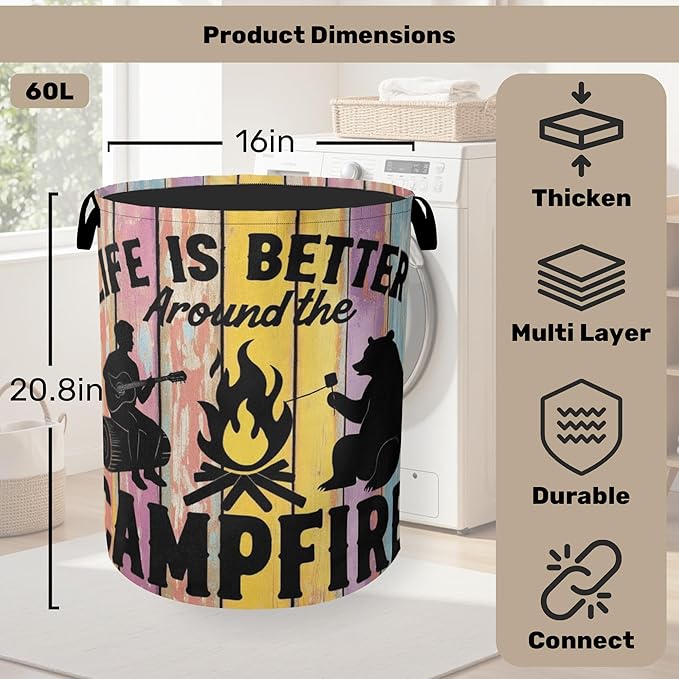 Camping Foldable Laundry Hamper - Image 2