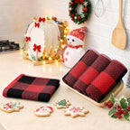 Homaxy 100% Cotton Waffle Weave Check Plaid Kitchen Towels, 13 x 28 Inches - Image 2