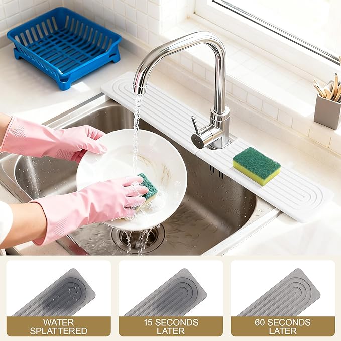 23.6"*3.9" Large size Stone faucet mat - Image 2