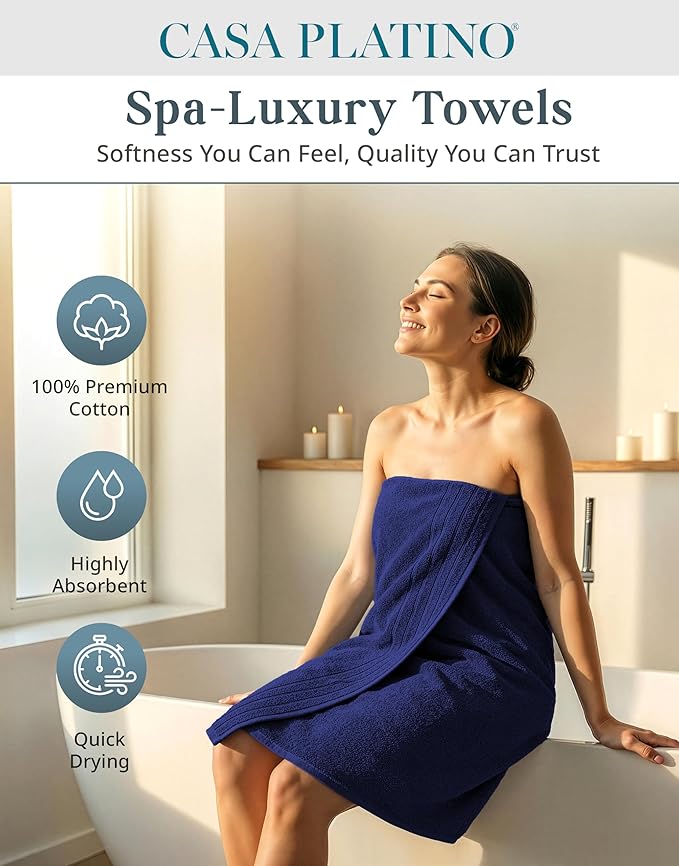 Casa Platino 100% Cotton Bath Towels - Image 2