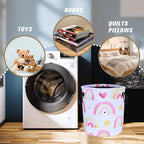 Colorful Rainbow Stars Laundry Basket Foldable Oxford Cloth Funny Tote Bag - Image 4