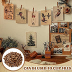 CCINEE 150 PCS Mini Natural Wooden Clothespins, 1 Inch Multi-Function - Image 4