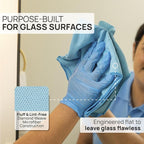 Claro 2 Step Glass Cleaning Cloth 8-Pack – Green Wet & Blue Dry Microfiber - Image 3