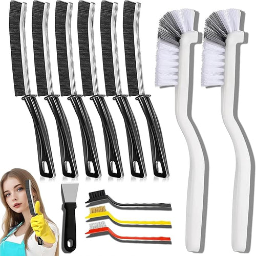 12Pcs Crevice Cleaning Brush Set, Hard Bristle Gap Cleaning Tools, Window & Car by Unknown