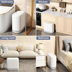 Small Bathroom Trash Can with Lid, 3 Gallon Slim Garbage Bin with Pop-Up Lid & - Image 9