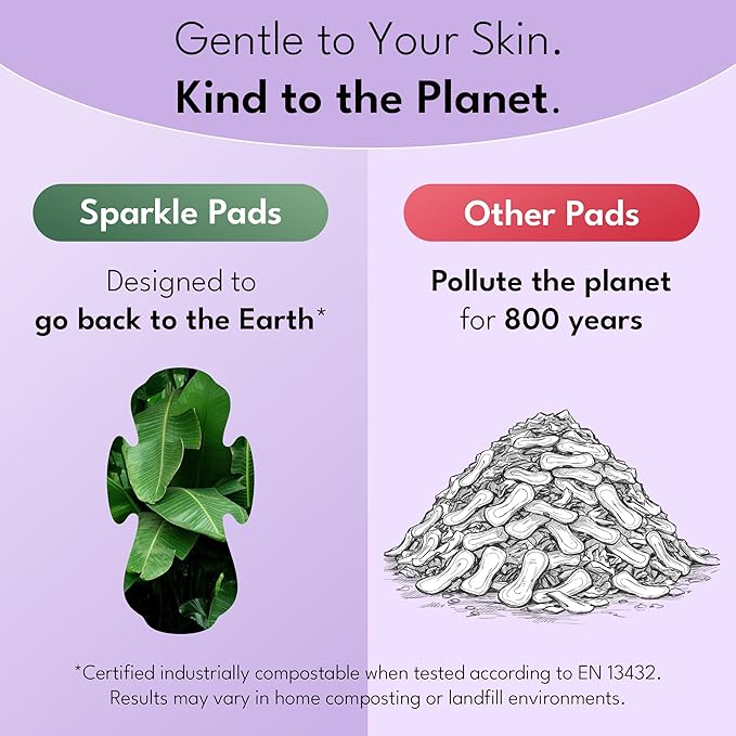 Sparkle Sanitary Pads for Women, Plant-Based Maxi Pads - Image 6