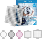INVIHUG, 25 Pack, Disposable Shower Drain Hair Catcher Mesh Stickers, by BathroomRoomShowerDrainDrainStrainerAccessories