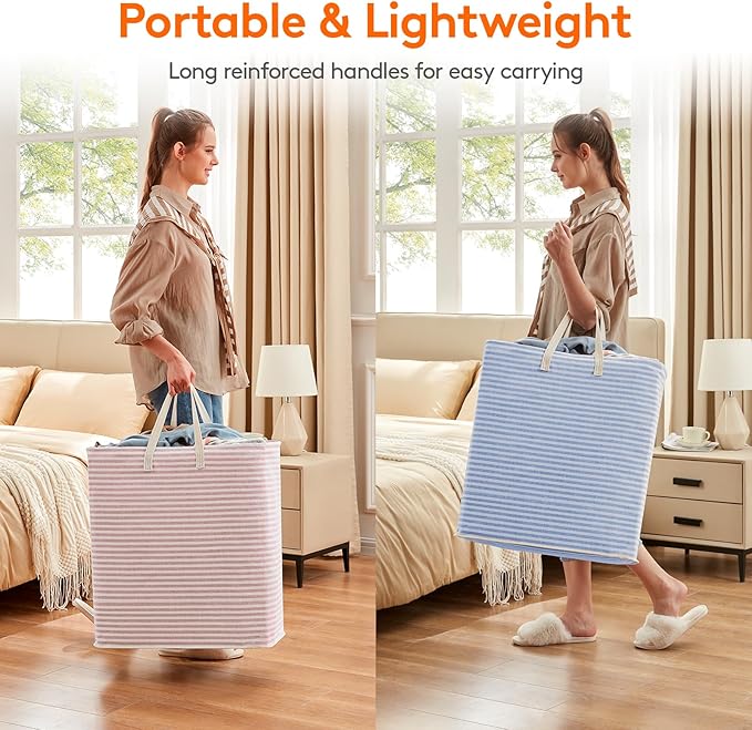 Lifewit 2 Pack Laundry Hamper Large Collapsible Laundry Baskets, Freestanding - Image 5