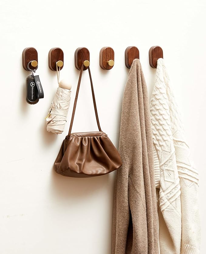 Wood Coat Hooks Wall Mount - Image 3