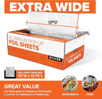 Pre-Cut Deli Aluminum Foil Sheets – 15” Extra-Wide Heavy-Duty Pop-Up Sheets - Image 2