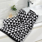 Black Hand Towels for Bathroom & Kitchen, 2 Pack Cotton Quick Dry Towels for - Image 3