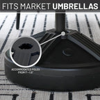 US Weight Durable Fillable Umbrella Base for Patio Table - 50 Pound Capacity Heavy Duty Adjustable Stand for Outdoor Umbrellas - Made in The USA - Image 5