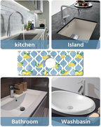 Patterned Sink Faucet Mat Kitchen Splash Guard Super Absorbent Drying Mat - Image 6