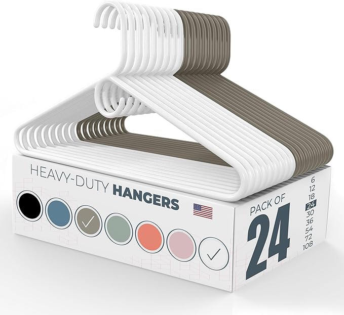 Neaties Heavy Duty Clothes Hangers 20 Pack – Made in The USA – 8lb Capacity by NeatiesHangers