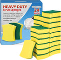 HOMERHYME Heavy Duty Scrub Sponges 24 Pack, Double-Side Design, Long-Lasting by HOMERHYME