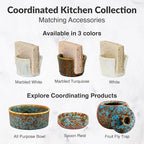 Elevated Lifestyle Ceramic Sponge Holder – Sink Caddy Organizer, Decorative - Image 4