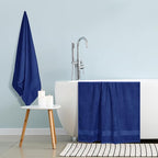 GLAMBURG Premium Cotton Oversized 2 Pack Bath Sheet 35x70-100% Pure Cotton - Image 4
