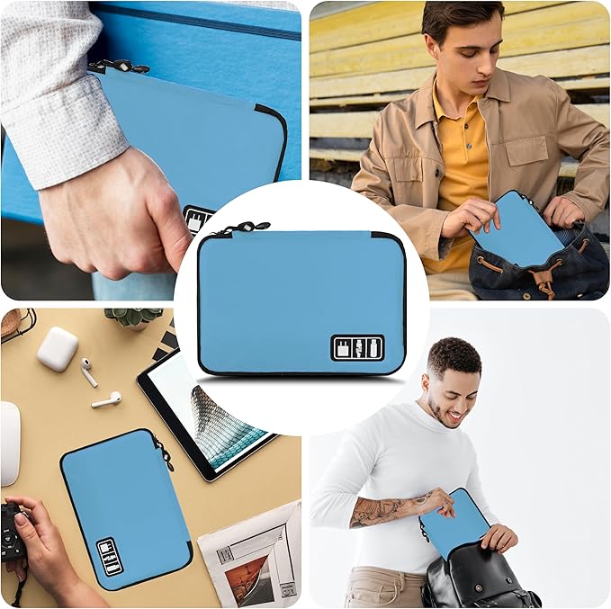 Electronics Organizer, Travel Cord Organizer Pouch, Portable Cable Organizer - Image 6