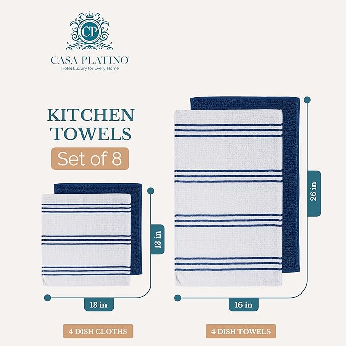 Casa Platino Dish Towels for Drying Dishes and Kitchen Towels and Dishcloths - Image 2