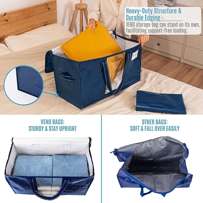 VENO 2 Pack Moving Bags, Comforter and Blanket Storage Bags - Image 4