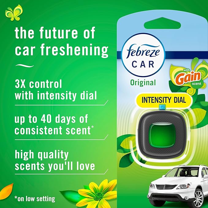 Febreze Car Air Freshener, Odor-Fighting Automotive Vent Clip, Scented Car - Image 2