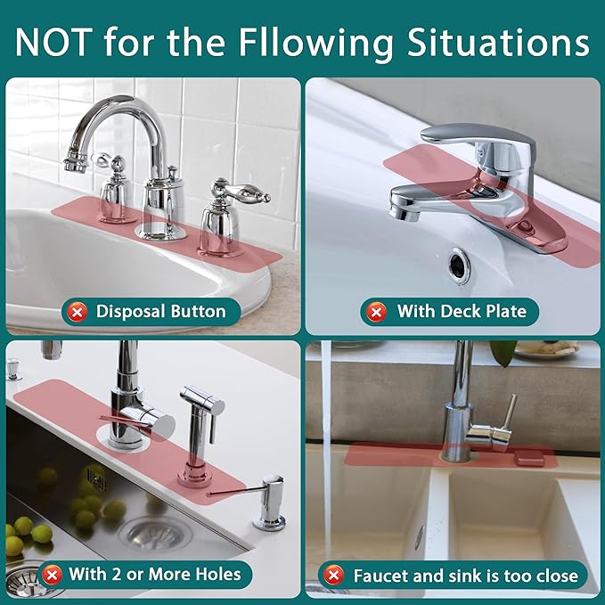 Drying Stone Faucet Mat for Kitchen Sink, Diatomite Faucet Handle Drip Catcher - Image 6