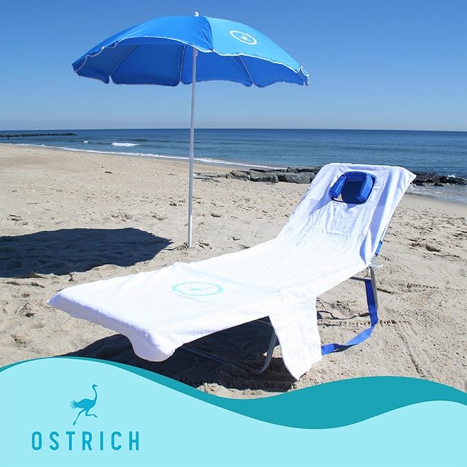 Ostrich The Original Chaise 72 x 22 Inch Lounge Portable Reclining Lounger, Outdoor Patio, Beach, Lawn, Camping, or Pool Tanning Chair, Red - Image 2
