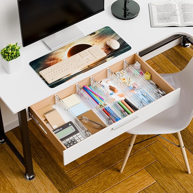 Yieach 12Pack 3.2 Inch Shallow Acrylic Drawer Dividers - Image 7
